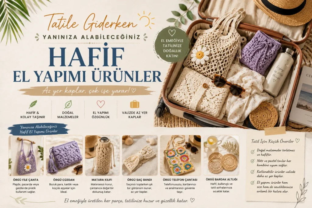 Tatile Giderken Yanınıza Alabileceğiniz Hafif El Yapımı Ürünler
